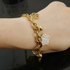 Wholesale Women's 316L Stainless Steel 18K Gold Plated Flower Bracelet Jewelry With Electroplating Treatment