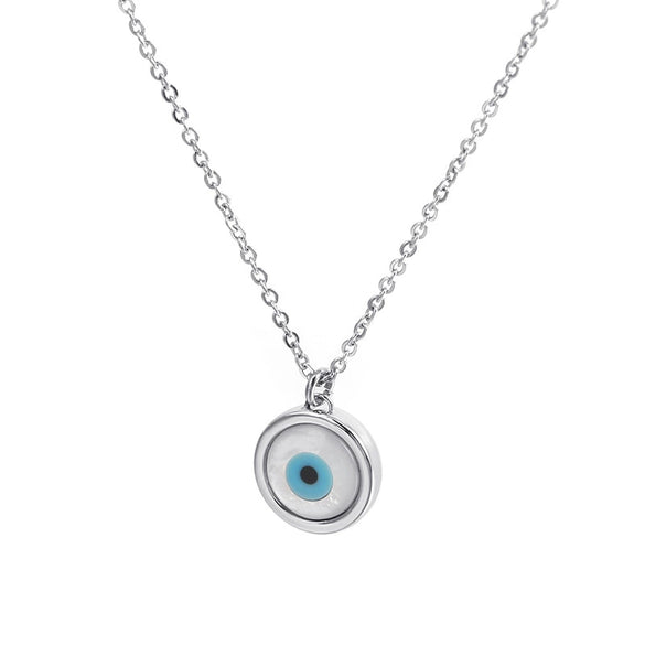 Wholesale Women's Titanium Steel 18K Real Gold Plated Jewelry Devil's Eye Animals Zodiac Pendant Necklace