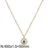 Wholesale Women's Titanium Steel 18K Real Gold Plated Jewelry Devil's Eye Animals Zodiac Pendant Necklace