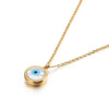 Wholesale Women's Titanium Steel 18K Real Gold Plated Jewelry Devil's Eye Animals Zodiac Pendant Necklace