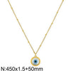 Wholesale Women's Titanium Steel 18K Real Gold Plated Jewelry Devil's Eye Animals Zodiac Pendant Necklace