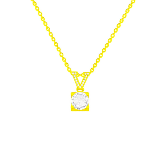 Wholesale Women's Titanium Steel Letter Geometric Light Luxury Inlaid Zircon Necklace With Cross Chain