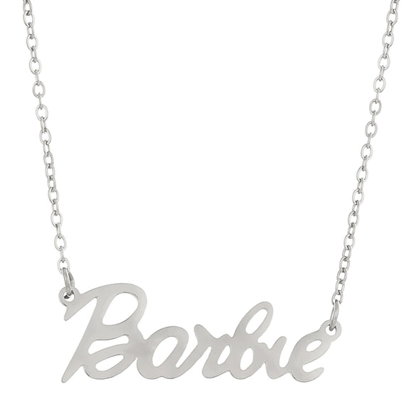 Wholesale Women's Titanium Steel Letter Hip Hop Necklace With Electroplating