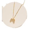 Wholesale Women's Titanium Steel Light Luxury Geometric Bow Jewelry Pendant Necklace
