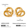 Wholesale Women's Titanium Steel Love Earrings With Geometric Pattern And Electroplating Treatment