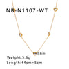 Wholesale Women's Titanium Steel Love Heartshaped Necklace Set With Color Diamond Simple Light Luxury 18K Gold Colorfree Ochain Electroplated With 18K Vacuum Plating In Furnace