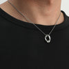 Wholesale Women's Titanium Steel Moebius Ring Necklace With Infinite Loop Round Pendant And Simple Geometric Design Clavicle Chain