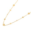 Wholesale Women's Titanium Steel Necklace And Bracelet With Plant Flower Pattern Box Chain Design