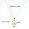 Wholesale Women's Titanium Steel Necklace With Blue Little Whale Pendant And Zircon Inlay Oshaped Chain Light Luxury Animal Style