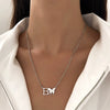 Wholesale Women's Titanium Steel Necklace With Cross Love Butterfly Heart Animal Zodiac Patterns Electroplated