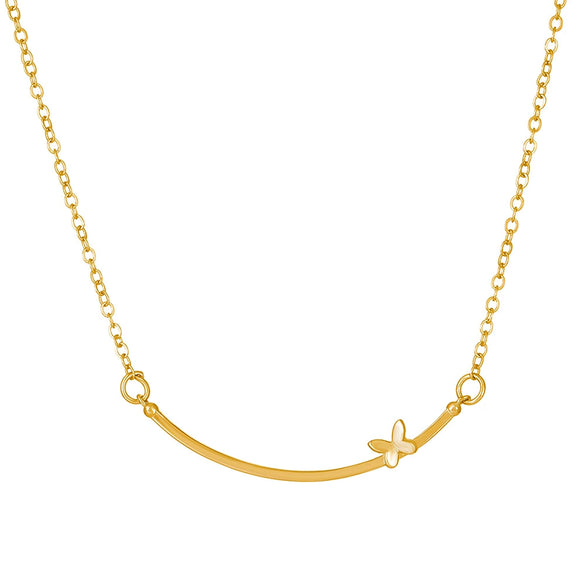 Wholesale Women's Titanium Steel Necklace With Cross Love Butterfly Heart Animal Zodiac Patterns Electroplated
