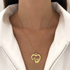 Wholesale Women's Titanium Steel Necklace With Cross Love Butterfly Heart Animal Zodiac Patterns Electroplated