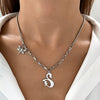 Wholesale Women's Titanium Steel Necklace With Cross Love Butterfly Heart Animal Zodiac Patterns Electroplated