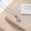 Wholesale Women's Titanium Steel Necklace With Cute Kitten Meat Palm Pendant Geometric Minimalist Style Electroplated O Chain