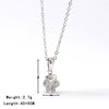 Wholesale Women's Titanium Steel Necklace With Cute Kitten Meat Palm Pendant Geometric Minimalist Style Electroplated O Chain