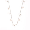 Wholesale Women's Titanium Steel Necklace With Fresh Flowers And Life Tree Design 18K Gold Plated