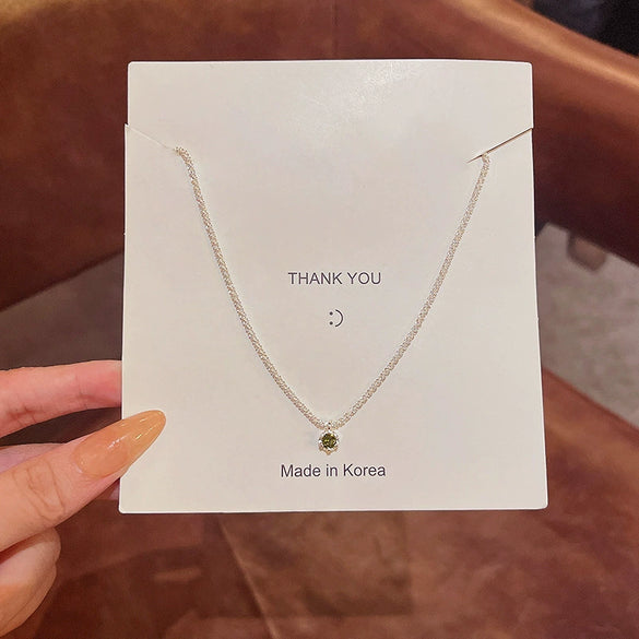 Wholesale Women's Titanium Steel Necklace With Geometric Design And Electroplating Light Luxury Style