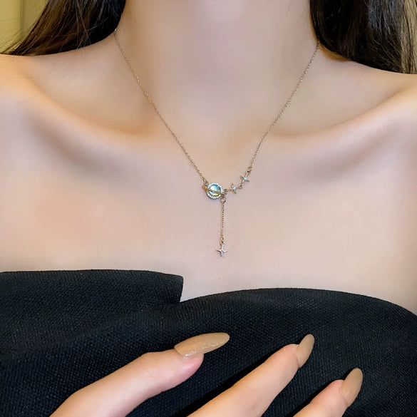 Wholesale Women's Titanium Steel Necklace With Geometric Design And Electroplating Light Luxury Style