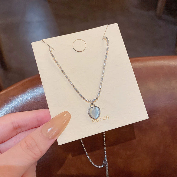 Wholesale Women's Titanium Steel Necklace With Geometric Design And Electroplating Light Luxury Style