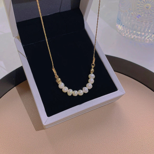 Wholesale Women's Titanium Steel Necklace With Geometric Design And Electroplating Light Luxury Style