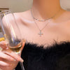 Wholesale Women's Titanium Steel Necklace With Geometric Design And Electroplating Light Luxury Style