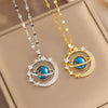 Wholesale Women's Titanium Steel Necklace With Geometric Pattern And Diamond Design