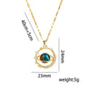 Wholesale Women's Titanium Steel Necklace With Geometric Pattern And Diamond Design