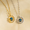Wholesale Women's Titanium Steel Necklace With Geometric Pattern And Diamond Design