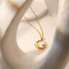 Wholesale Women's Titanium Steel Necklace With Geometric Pattern And Electroplating Light Luxury Jewelry Accessories