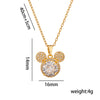 Wholesale Women's Titanium Steel Ochain Clavicle Necklace With Light Luxury Cartoon Characters Pendant And Diamond Design