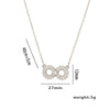 Wholesale Women's Titanium Steel Ochain Light Luxury Pendant Necklace With Letters Numbers Text Electroplating