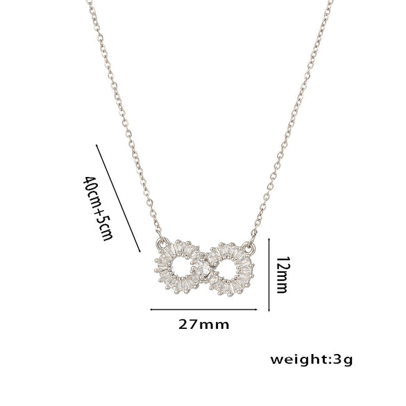 Wholesale Women's Titanium Steel Ochain Light Luxury Pendant Necklace With Letters Numbers Text Electroplating
