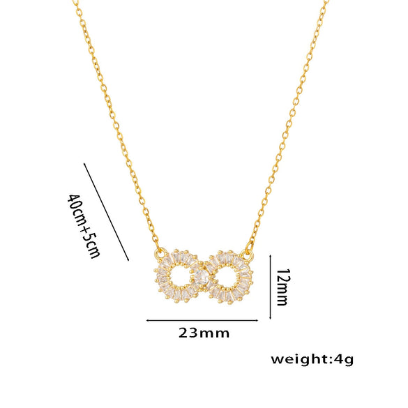 Wholesale Women's Titanium Steel Ochain Light Luxury Pendant Necklace With Letters Numbers Text Electroplating