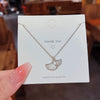 Wholesale Women's Titanium Steel Opal Bow Inlaid Zircon Clavicle Chain Fashion Accessory