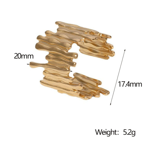 Wholesale Women's Titanium Steel Open Ring High End Niche Style Stainless Steel Plated 18K Gold With Electroplating