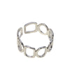 Wholesale Women's Titanium Steel Open Ring With Geometric Design And Electroplating Simple And Non Fading