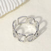 Wholesale Women's Titanium Steel Open Ring With Geometric Design And Electroplating Simple And Non Fading