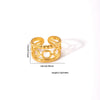 Wholesale Women's Titanium Steel Open Ring With Geometric Design And Electroplating Simple And Personalized