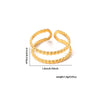 Wholesale Women's Titanium Steel Open Ring With Geometric Design And Electroplating Simple And Personalized