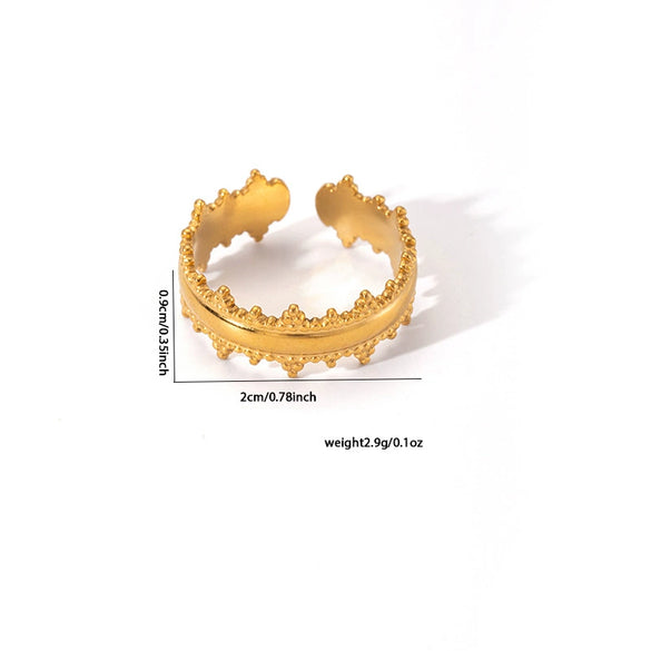 Wholesale Women's Titanium Steel Open Ring With Geometric Design And Electroplating Simple And Personalized