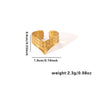 Wholesale Women's Titanium Steel Open Ring With Geometric Design And Electroplating Simple And Personalized