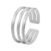 Wholesale Women's Titanium Steel Opening Ring With Geometric Design And Electroplating Treatment Stainless Steel Tail Ring