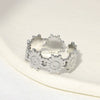 Wholesale Women's Titanium Steel Opening Ring With Small Flower Design Electroplated Stainless Steel Ring That Does Not Fade