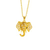 Wholesale Women's Titanium Steel Oshaped Chain Necklace With Zirconinlaid Copper Elephant Head Pendant Light Luxury Animal Style