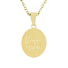 Wholesale Women's Titanium Steel Oval Letter Necklace With Corrosion Treatment And English Word Design
