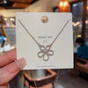 Wholesale Women's Titanium Steel Pendant Necklace With Flower Pattern And Zircon Design Ochain Style