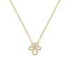 Wholesale Women's Titanium Steel Pendant Necklace With Flower Pattern And Zircon Design Ochain Style