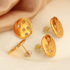 Wholesale Women's 316L Stainless Steel Retro Style Electroplated Earrings