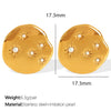 Wholesale Women's 316L Stainless Steel Retro Style Electroplated Earrings