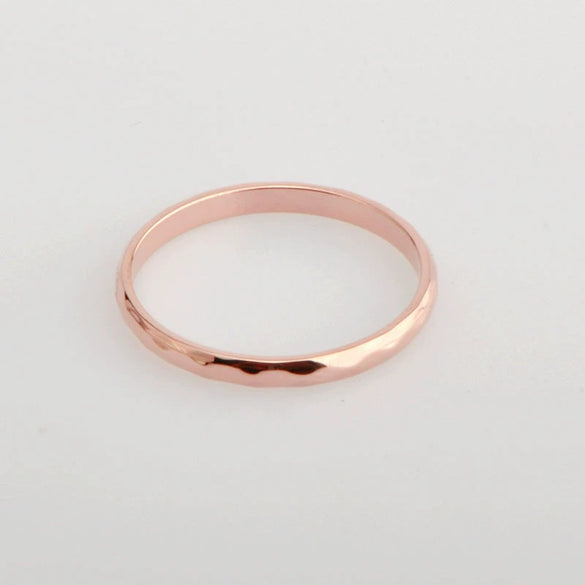 Wholesale Women's Titanium Steel Rhombus Split Flower Twojoint Ring Electroplated Rose Gold